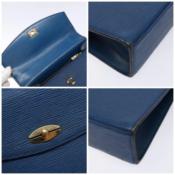 LOUIS VUITTON Epi Malesherbes Hand Bag Blue - Picture 11 of 14